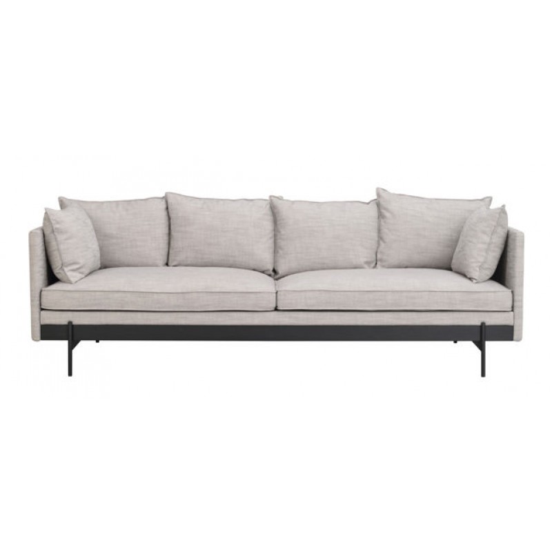 RO Shelton 3-Seater Sofa Grey/Black